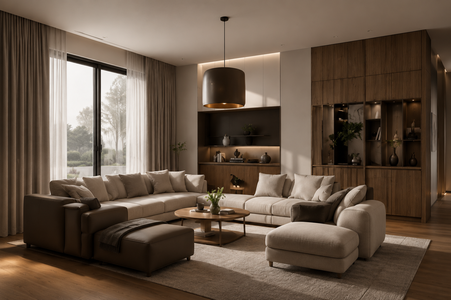2D to 3D living room interior visualization