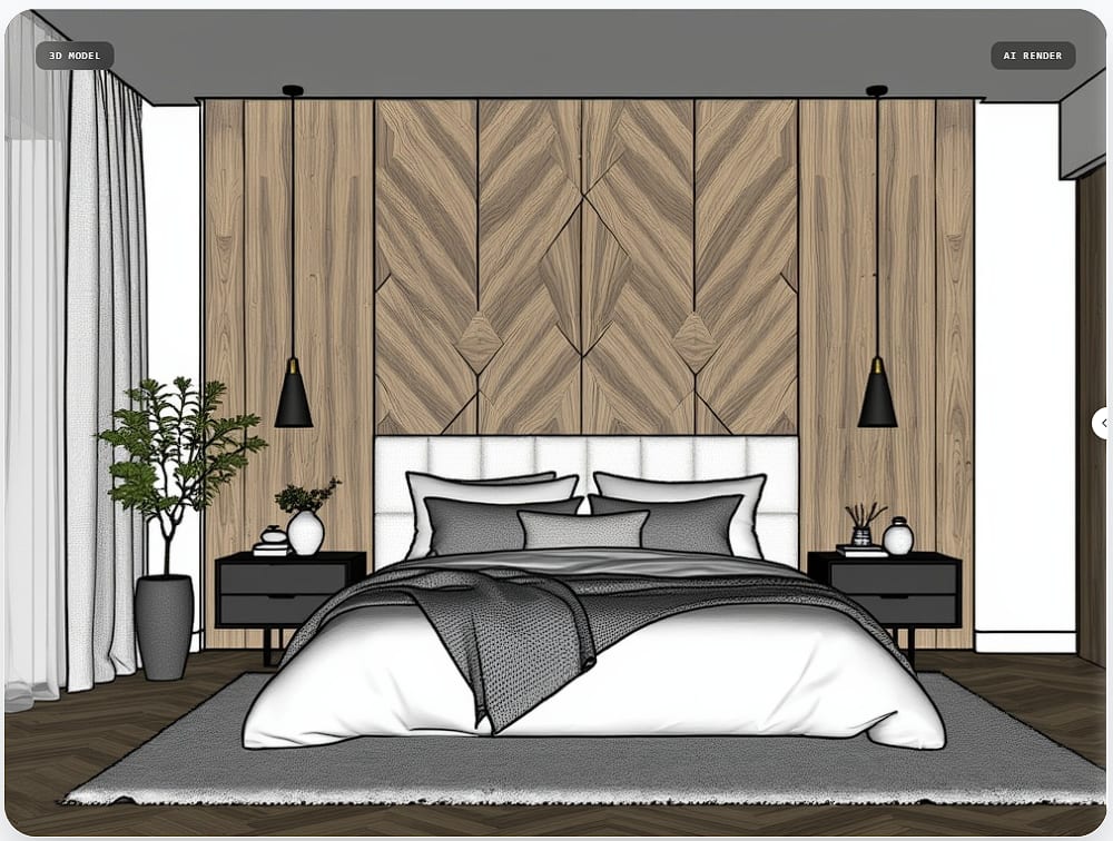 Bedroom before visualization