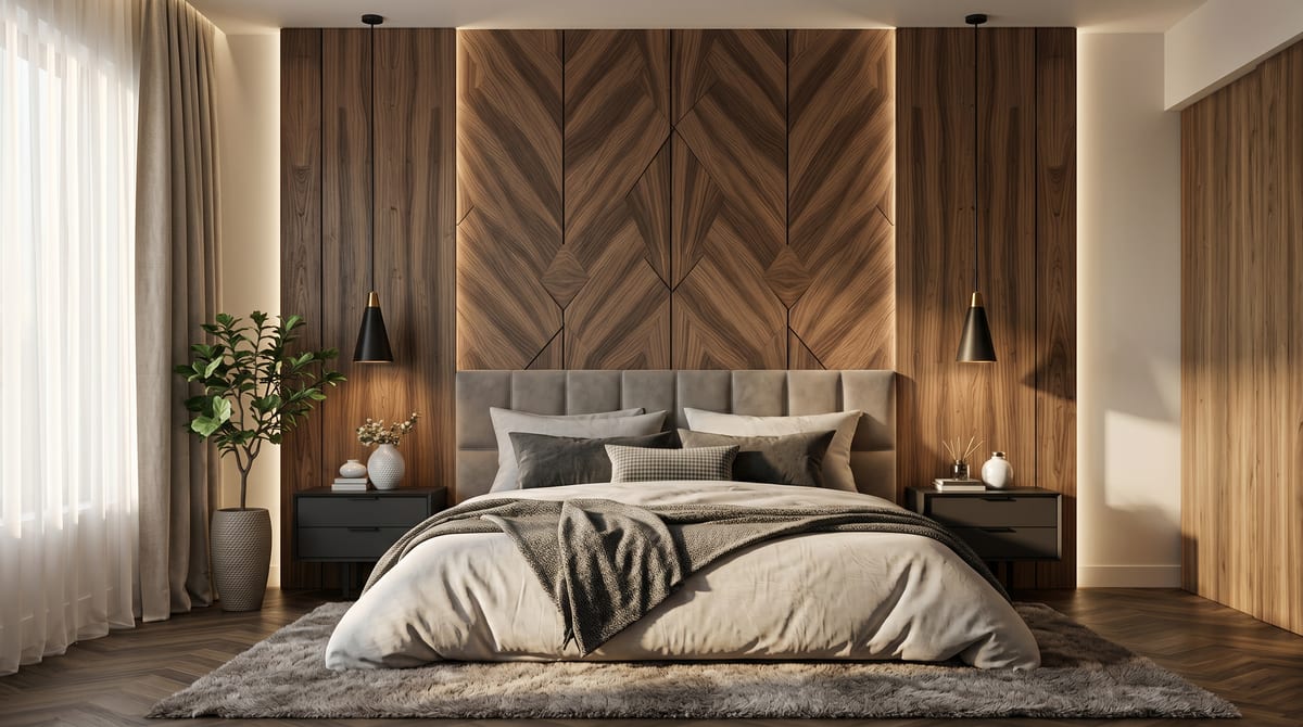Bedroom after photorealistic render