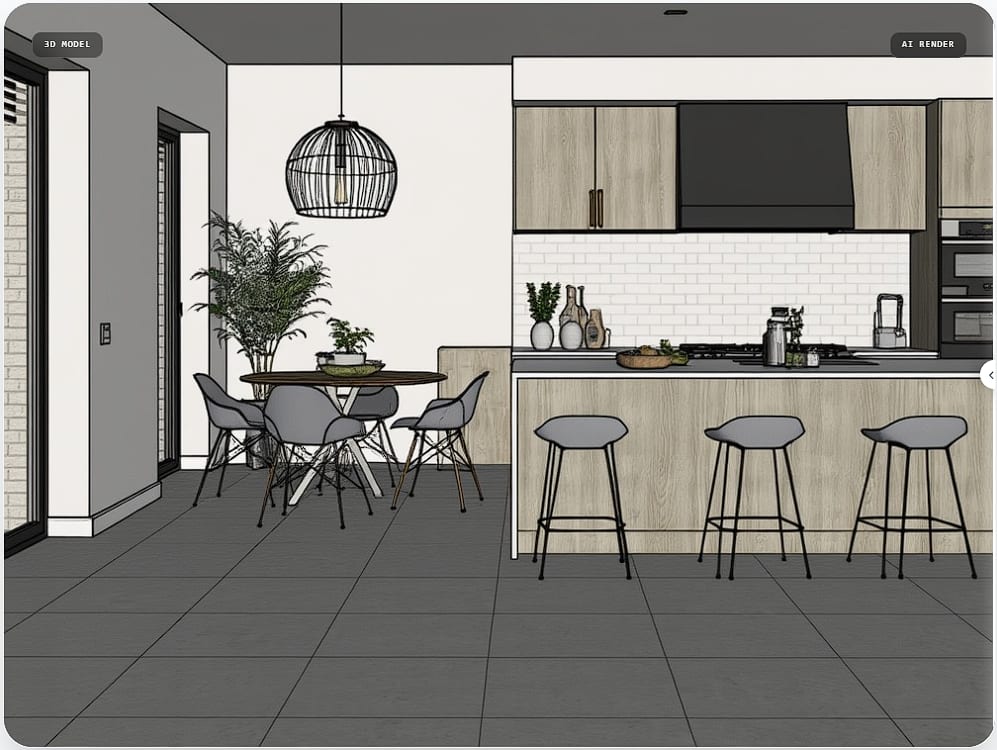 Kitchen before visualization
