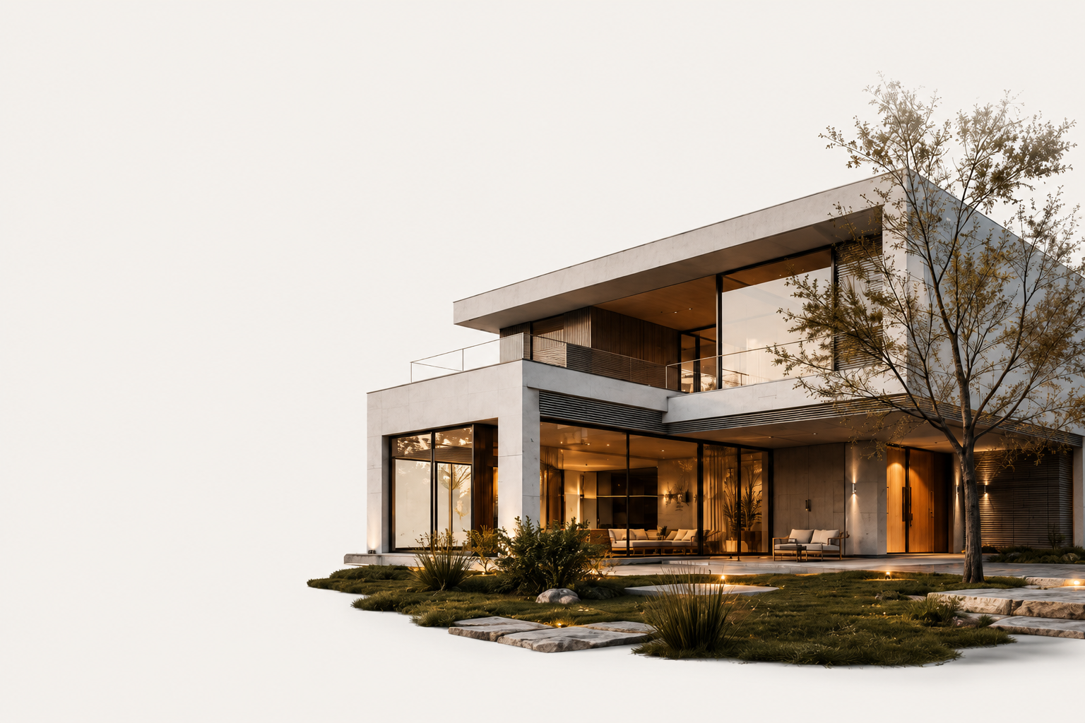 Photorealistic 3D villa architectural visualization by Sohum AI